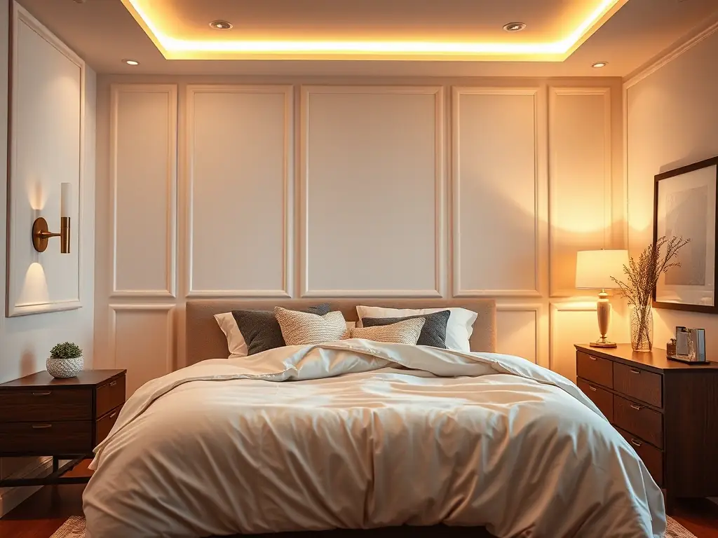 A cozy, fire-safe bedroom featuring MgO panels, highlighting their ability to protect against fire hazards while maintaining a comfortable and inviting atmosphere.
