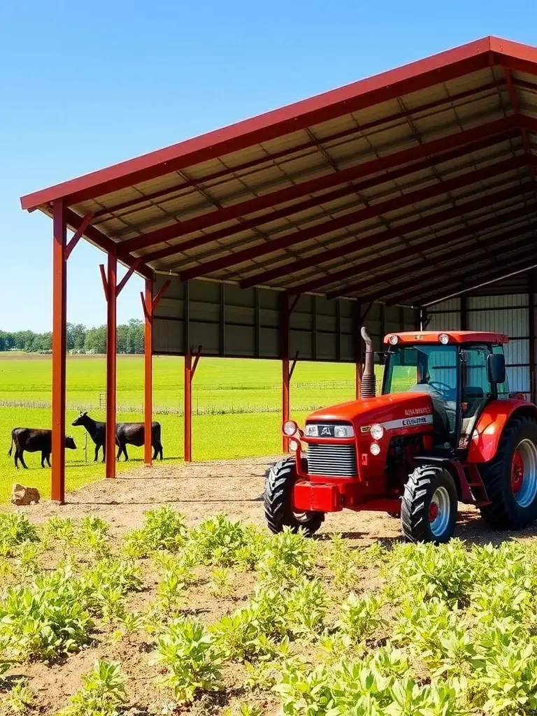 A modern agricultural building constructed with MgO panels, emphasizing its fire-resistant properties and overall structural integrity.